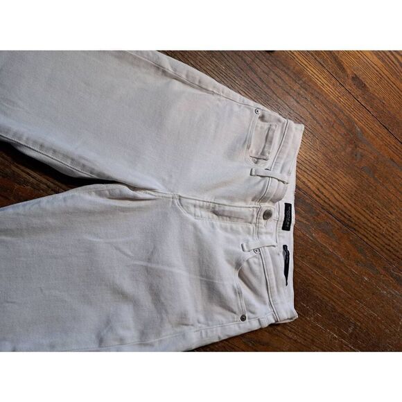 Waist 27" Banana Republic Mid Rise Skinny White Jeans Denim Pants w Pockets - Picture 3 of 3